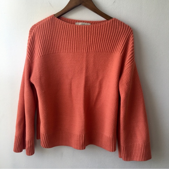 LOFT pink salmon textured sweater - Picture 3 of 11